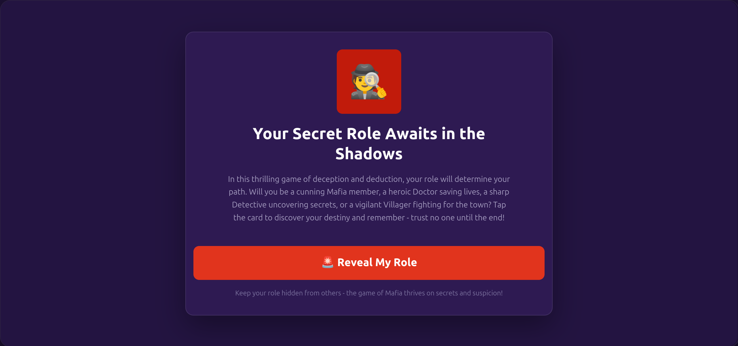 Mafia party game lobby on Partyfull, the best game mafia experience online where players take on secret roles in this mafia the party game